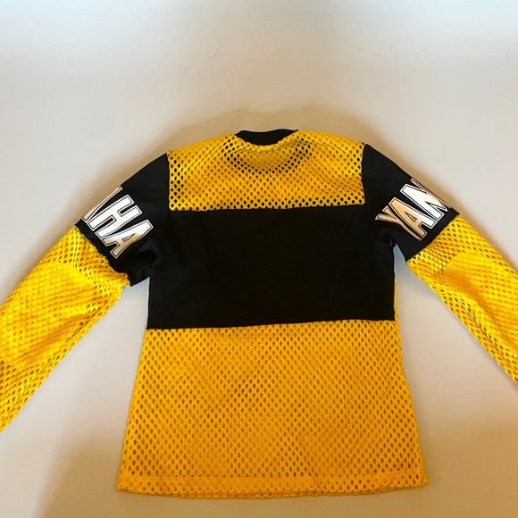 Rare Vintage '70s Yamaha Dirt Bike Race Jersey, Child's Large, Yellow and Black - Picture 3 of 5